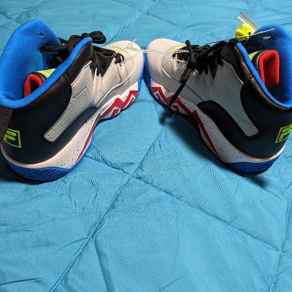 Fila MB Jamal Mashburn Grey Blue Red US men's size 11 - Picture 3 of 8